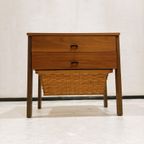 Sewing Cabinet With Reed Basket By Horn Collection, West Germany 1950s thumbnail 6