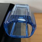 Uranium Glass Vase Blue 1970s thumbnail 5