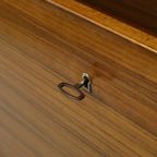 Vintage Mid Century Highboard Kast Lade En Deuren Teak Fineer 200Cm thumbnail 7