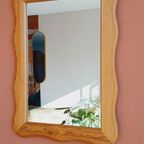 Vintage Spiegel Hout Wave Golfrand thumbnail 3