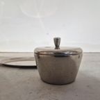 Gehamerd Melk En Suiker Setje Op Dienblad thumbnail 5