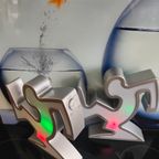 Set Osvaldo Cavandoli Keith Haring La Linea Lampen Grijs thumbnail 9