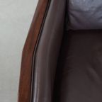 Luxe Art Deco Schuitema Design Fauteuil Met Donkerbruin Leer Uit De Decoforma Serie thumbnail 8