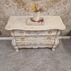 French Country Farmhouse Buikkastje/ Vintage Kastje/Witte Dressoir thumbnail 4