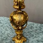 Paar Vergulde Bronzen Kannen Van De Franse Neorenaissance. thumbnail 4