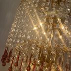 Xxl Vintage Murano Bruine Druppels Kroonluchter Hanglamp Vintage thumbnail 4