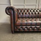 Chesterfield 3-zits + Fauteuil – Knopenzit – Antiek Bruin thumbnail 12