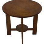 Art Deco Plantentafeltje Bijzettafeltje Eikenhouten Jaren 50 thumbnail 3