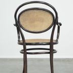 Zeer Charmante, Elegante, Vintage Bentwood Thonet Design Bistro Stoel Met Comfortabele Armleggers thumbnail 5