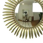 Mid Century Verkoperd Metalen Zonnespiegel Deknudt Convex 54Cm thumbnail 10