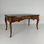 Louis Xv Dubbelzijdig Mahonie En Palissander Plat Bureau thumbnail 20