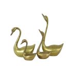 Vintage Zwanen Messing Koper Set Van 4 MTC Brass thumbnail 11