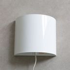 Vintage Halfronde Wandlamp - Wit Metaal thumbnail 2