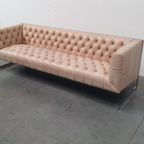Chesterfield Vintage Design Bank Camel Beige Leer Kubus Model thumbnail 6