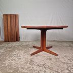 Glostrup, Vintage Jaren 60 Deense Ronde Ovale Tafel Teak thumbnail 13