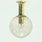 Textured Glass Ceiling Lamp By Glashütte Limburg Germany 1970s thumbnail 2