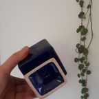 Vintage Bloempotje Bloempot Potje Keramiek Blauw Potje thumbnail 4