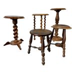 Vintage Ronde 'twisted' Bijzettafel / Plantentafel thumbnail 4