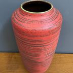 Large Ceramic Red Vase By Scheurich Germany Model 517-45 thumbnail 4