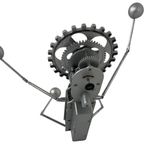 Vintage Clock - 80’S/90’S - Exposed Gears - Shaped Like A Little Man - Extendable Arms And Legs - thumbnail 5
