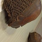 Set Van 2 Vintage/antieke Tchokwe Houten Maskers thumbnail 12
