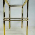 3 Koperen Tafels. Sidetable En Bijzettafels. Unieke Hollywood Regency Set Brass Tafels. thumbnail 11