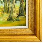 Vintage Olieverf Schilderijtje Bomen thumbnail 5