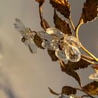 2 Beschikbaar ! 2 Italiaanse Bloemen Plafonieres Echte Vintage Toppers ! Kristal thumbnail 9