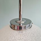 Art Deco Hanglamp In Wit Gespikkeld Glas, Jaren 30 thumbnail 7