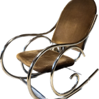 Thonet-Style Chrome-Stalen Schommelstoel thumbnail 7