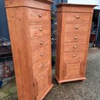 Unieke Hoge Ladekasten Afm. 84x40cm En 191cm Hoog. thumbnail 2