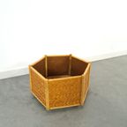 Rotan Bamboe Plantenbak Op Wielen, Bloempot thumbnail 3
