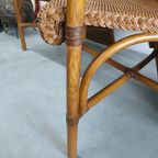 Vintage Jaren 70 Rohé Design Rotan/pitriet Fauteuil/stoel(en) thumbnail 12