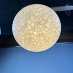 Rare Marbled White Globe Glass Pendant Light By Peill And Putzler, 1970 thumbnail 6