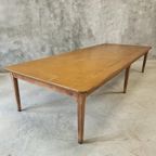 Antieke Tafel Uit Een Frans Kasteel Eiken 150 X 370 Cm thumbnail 2