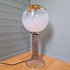 Mazzega Vloerlamp In Verchroomd Metaal En Glas, Jaren 60-70 thumbnail 3
