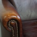 Karaktervolle Set Van 2 Vintage Schapenleren Armchairs Met Warme Kleuren En Een Mooi Patina thumbnail 12