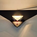 Postmodern Metaal Glas Wandlamp Italy Memphis Design ‘80 thumbnail 5