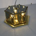 Vintage Lamp Brumberg - Messing, Rookglas Jaren '70 | 01190 thumbnail 12