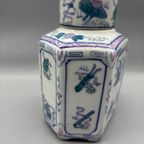 Chinees Pastel Porselein Gemberpot Theebus 60's thumbnail 9