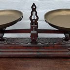 Antieke Art Nouveau Weegschaal Met 2 Messing Schalen, 50 Cm Breed thumbnail 2