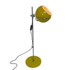 Gepo - Space Age Design / Mcm Floor Lamp - Eyeball - Yellow Base And Shade, Chrome Upright- Restored thumbnail 3