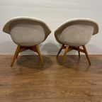 Set Van 2 Vintage Stoelen Van Miroslav Navratil Wit - M1418 thumbnail 5