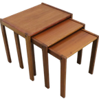 Set Of 3 Nesting Tables 'frankenau' Bijzettafel Tafeltjes Vintage thumbnail 10