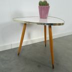 Hoge Bijzettafel Met Grijs Wit Formica Blad thumbnail 9