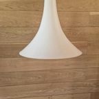 Vintage Trompet Lamp Heksenhoed Metaal Design. thumbnail 6