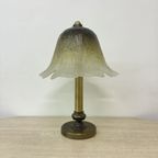 Peil & Putzler Glass Table Lamp With Brass Base , 1970S thumbnail 9