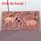 Schitterend Kleurrijk Gebakken Vintage Wandbord In Relief thumbnail 8