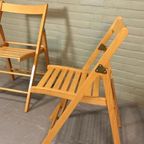 Set Van 2 Vintage Houten Klapstoelen thumbnail 4