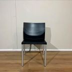 4X Leolux Myto Eetkamerstoelen - Zwart - Kunststof - Design thumbnail 11